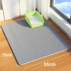 MIW Tapete Higiênico para Caixa de Areia de Gatos Anti Sujeira Coletor De Areia EVA 55x75 cm