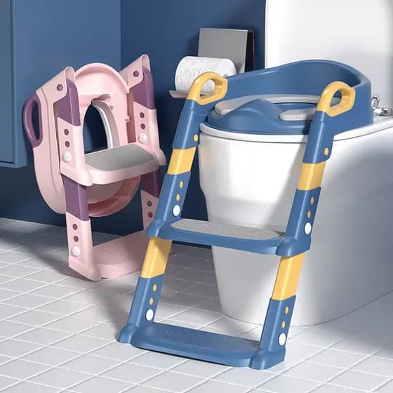 JOYA KID Assento Redutor Infantil C/ Escada Vaso Sanitário Troninho Almofadado Desfralde Antiderrapante