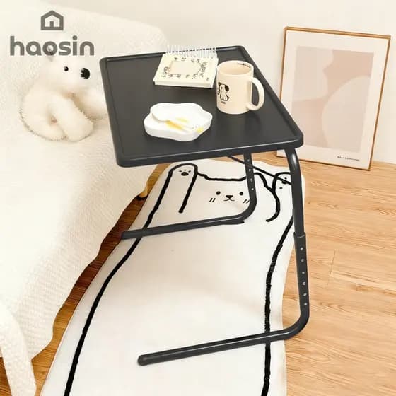 haosin Mesa Multifuncional Dobrável Para Laptop, Mesa De Escritório, Mesa Lateral - Preta