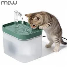 MIW Bebedouro Fonte de Água Elevado Automático com Filtro Para Animais de Estimação, Base antiderrapante Gatos e Cães