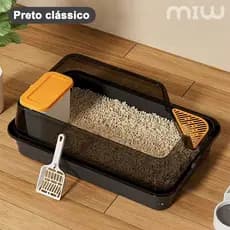 MIW Conjunto De Caixa De Areia Grande E Aberta, Durável E Resistente A Odores. Inclui Pá
