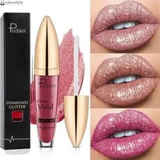 Brilho Labial Em 18 Cores À Prova D'água Diamante Líquido De Longa Duração