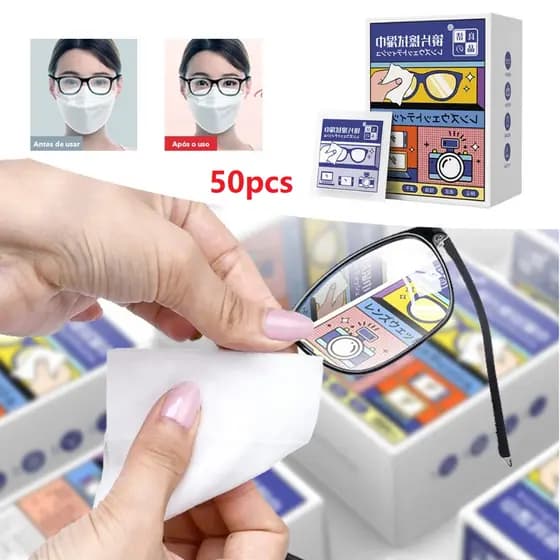 Pano de limpeza de lentes de microfibra descartável torna os óculos seguros sem arranhões, pano de limpeza de óculos