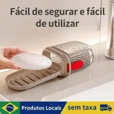 Caixa de sabão portátil para viagem com drenagem vedada e tampa