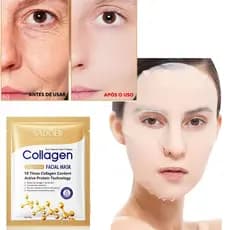 1/3/5/7pcs Máscara facial antirrugas, clareadora, iluminadora e hidratante.