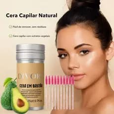 KIT Bastão De Cera Para Cabelo Stick Portátil Profissional Perfeito Linha De Liso Não Frizado75g +10 pincéis