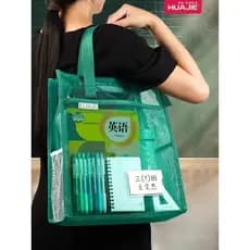 Bolsa De Arte Transparente De Malha A4 Huajie tutorial Mais Larga Arquivo De Grande Capacidade Lado Duplo