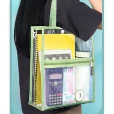 Bolsa De Armazenamento De Arquivo Transparente De PVC Portátil Organizador De Documentos Com Divisórias Alça Leve Para T