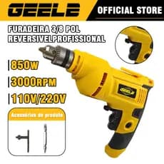 Furadeira Parafusadeira 850W 110/220V Mandril Chave 10 mm