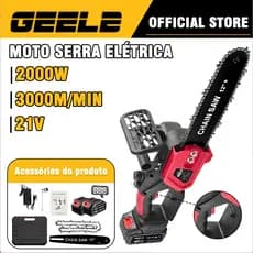 Moto Serra Elétrica 2000w 12 Polegadas 3000M/min Com Duas Baterias 21v GEELE