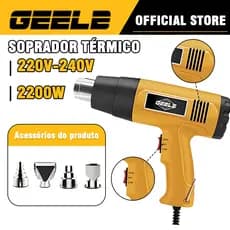 Soprador Térmico 220V 2 Velocidades/Temperaturas Heat Gun 2200W 520°C GEELE