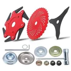 Laminas Para Roçadeira Furo Central 24.5mm Kit 3 Em 1 Envio Imediato