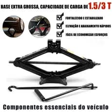 Macaco Sanfona de Carro Suporta 1.5T/3Toneladas  Jacaré Universal Original para Troca de Pneu