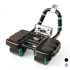 Rolo Abdominal 4 Rodas Inteligente com Temporizador e Rebote Automático para Treino Doméstico