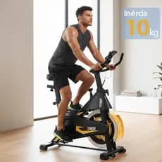 Bicicleta Ergométrica Magnética com Volante de Inércia de 10kg - Silenciosa, Suporta até 180kg