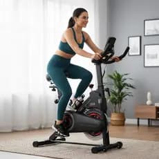 Bicicleta Spinning Ergométrica Profissional Volante Mecânico com Exercícios Monitor Suporta 130kg