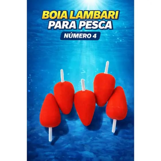 Boia Lambari Número 04 Pesca Leve Alta Sensibilidade Kit Com 5 Boias