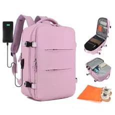 Mochila Viagem USB Impermeável Reforçada c/ Compartimento para Tênis, Executiva Notebook, Casual, Escola, Bagagem