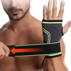 Serve para ambas mãos  Munhequeira Ortopédica Ajustável  Esta munhequeira é um produto ortopédico, resistente e com desi