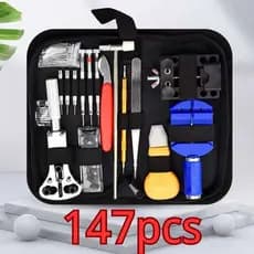 Kit 147 Peças Ferramentas para Conserto e Manutenção de Relógios com Estojo