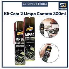 Kit 2 Unidades Limpa Contato Spray 300ml Mundial Prime Mp80