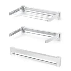 Varal Retratil Dobravels 5 Varetas Economico Espaco Resistente Facil Montagem Branco