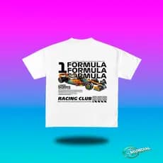 Blusa Camisa Corrida De Carro Camiseta Algodão Inspirada Em Piloto Famoso Time Laranja F1 Estilo
