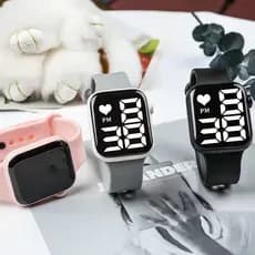 Rel贸gio Digital Led De Silicone Masculino E Feminino Rel贸Gio Estudantes De Lazer ReloGio