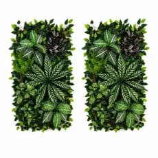 Kit 2 Jardim Vertical Artificial Exclusivo Realista 100x50cm
