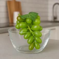 Cacho de Uva Verde Artificial Realista 14 cm – Decoração Durável - Ideal mesa, vitrine fruteira