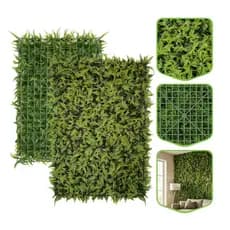 Kit 2 Placas De Samambaia Cheia 40x60 Jardim Vertical Artificial