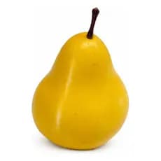 Pera Amarela Artificial Realista Fruta Decorativa Premium Amarelo