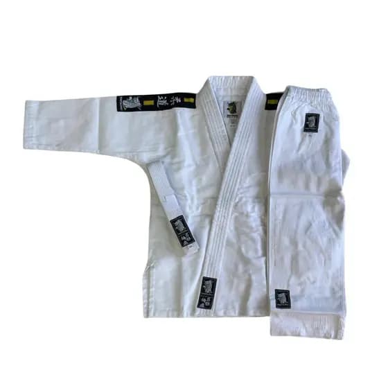 Kimono Judô judogi Branco Matsuru 350g/m² com Faixa – Adulto e Infantil – Tecido Trançado Reforçado