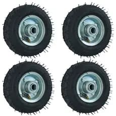 Kit 04 Rodas Aro 6x2 C/ Câmara E Pneu Para Carrinho De Carga
