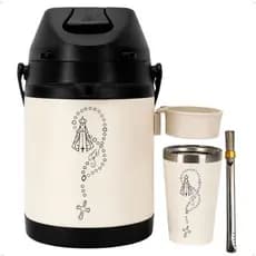 Kit Tereré 3x1 Copo Bomba Garrafa Térmica 2.5l Rosário Santa Personalizados