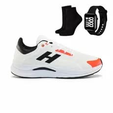 Kit Tênis Masculino Leve + Relógio Quadrado Casual + Par de Meia