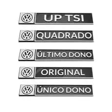 Emblema Volkswagen Único dono Último Dono Original Up Tsi Jetta Polo Virtus Quadrado Gol Saveiro Parati Voyage