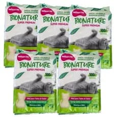 Kit Com 5un Areia Higiênica De Mandioca Para Gatos Wisecat 2kg Biodegradevel total 10kg