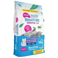 Areia De Mandioca Para Gatos Biodegradável Sensitive 10kg 20kg