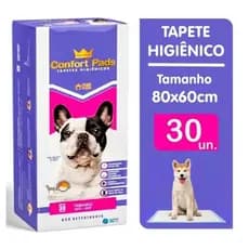Tapete Higienico Confort Pads premiun grande xixi absorção 80x60cm Para Caes Cachorro e Gatos com 30-60-90-120