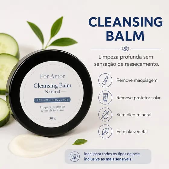Cleansing Balm Removedor de Maquiagem Oil Facial Pele Demaquilante Facial Remove Cravos E Maquiagem