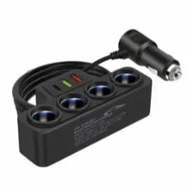 ACENDEDOR DE CIGARROS KAPBOM KA-C206 1 A 4 SOQUETES + USB + TIPO C PROTEÇÃO MULTIPLA
