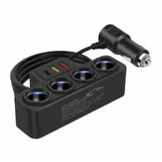 ACENDEDOR DE CIGARROS KAPBOM KA-C206 1 A 4 SOQUETES + USB + TIPO C PROTEÇÃO MULTIPLA