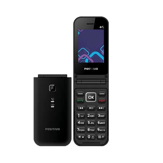 Celular Positivo P51 4G Câmera Traseira Rádio FM Botão SOS Dual SIM - Preto