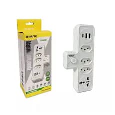 Adaptador De Tomada Benjamin 7 Em 1 Com Usb / Usb-C Bm-8704A