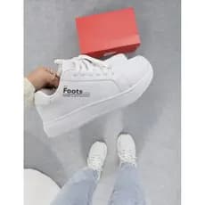Tênis  feminino Casual Branco Foots Unissex