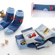 Kit 6 ou 12 Pares de Meias Infantil Masculino Estampadas Meia Meninos 2 a 6 anos