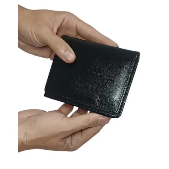 Carteira Masculina Compacta Couro Premium com Divisórias para Cartões e Documentos