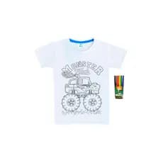 Camiseta Infantil Pinte e Lave com Canetinhas – Divertida, Educativa e Reutilizável