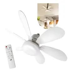 Ventilador De Teto Silencioso Luminária Led Controle Remoto